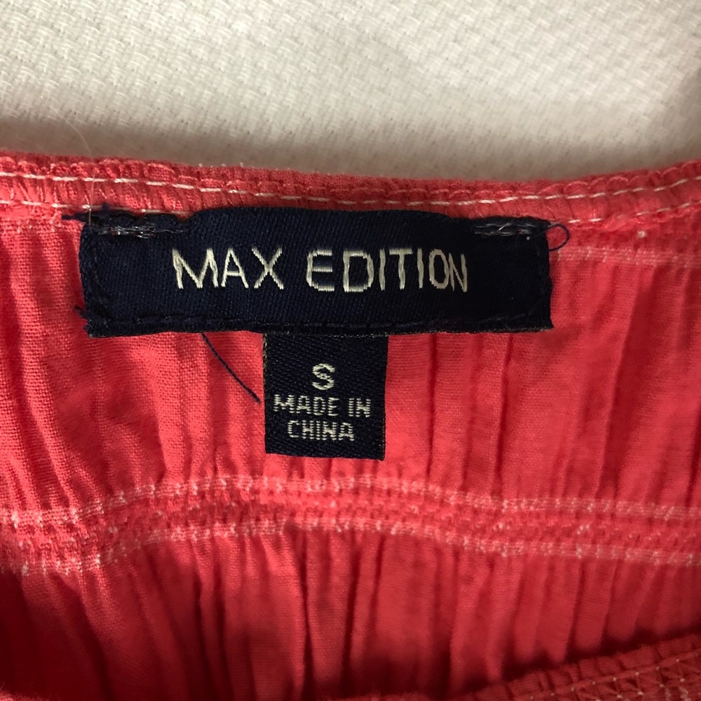 Max Edition Coral Striped Sun Dress size S - Picture 6 of 8